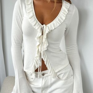 Beyond Limits Long Sleeve Knit Top Snow