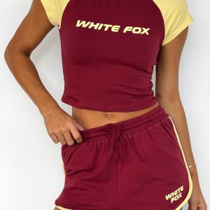 No Reason Baby Tee Burgundy