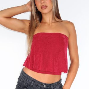 Meant To Amaze Strapless Top Berry