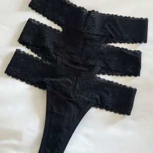 To Hold You 3-Pack Underwear Set Black