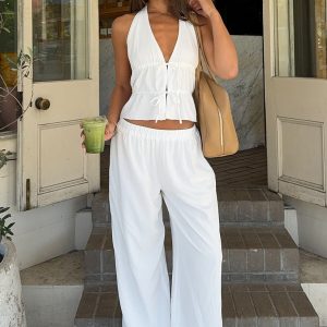 Further Away Pants White