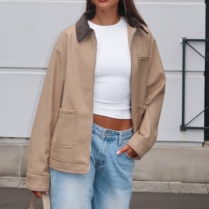 Baker Boy Jacket Tan