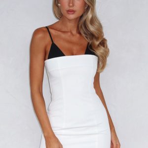 Shame For You Mini Dress White/Black
