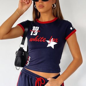 All Star Season Baby Tee Navy