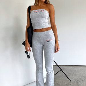 A Power Move Flare Pants Grey Marle