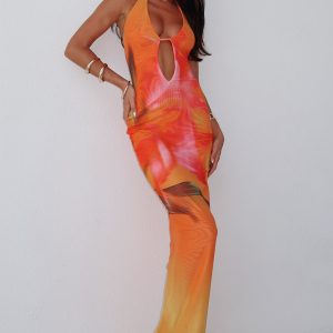 Bets Are Off Maxi Dress Sunset Floral