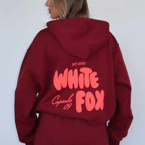 Capsule 9 Star Of The Moment Oversized Hoodie Burgundy