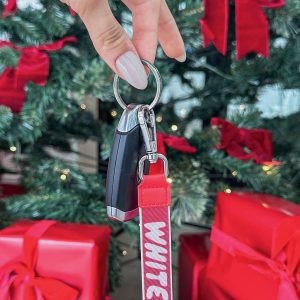 Next Level Strap Keychain Red/White