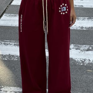 Full Schedule Track Pants Burgundy