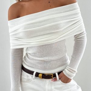 Take The Reigns Long Sleeve Top Off White