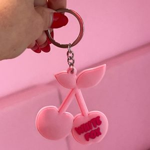 Cherry On Top Keychain Pink