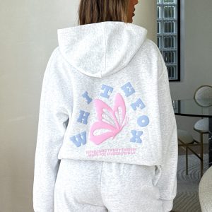 Give You The Best Oversized Hoodie Grey Marle