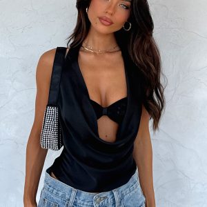 Softer Side Two Piece Halter Top Black
