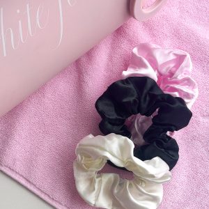 Rosine Hair Tie Set Black/Baby Pink/Off White
