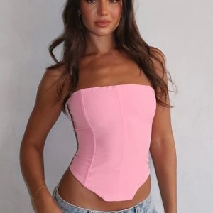 Let It Go Strapless Bustier Bubblegum