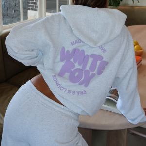With Love For You Oversized Hoodie Grey Marle