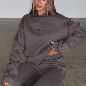 Instant Attraction Oversized Hoodie Charcoal