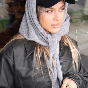 Audrey Triangle Scarf Charcoal