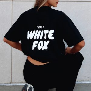 Offstage Back Graphic Oversized Tee Black