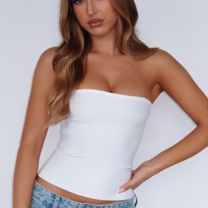 Thought I Was Dreaming Bandage Top White