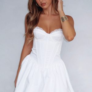 Like De Ja Vu Mini Dress White