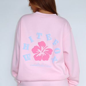 Keep Blooming Oversized Sweater Pink
