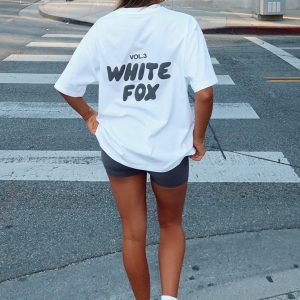 Offstage Back Graphic Oversized Tee White
