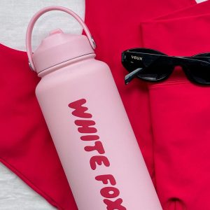 Staying Hydrated Drink Bottle 1L Pink/Red