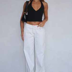 No Second Chances Pants Cream