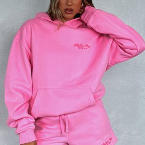 Leisure Edition Oversized Hoodie Pink