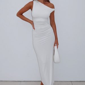 Little Bit Dramatic Maxi Dress White