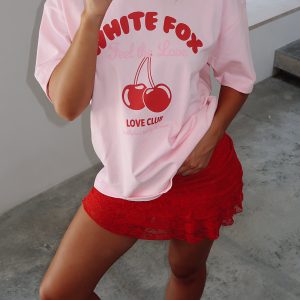Love Me Tender Oversized Tee Pink