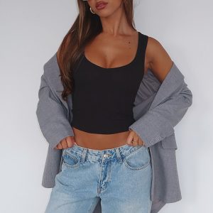Mad About Love Tank Top Black