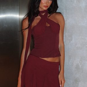 Match Maker Bustier Burgundy
