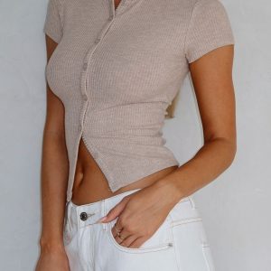 Mutual Feelings Ribbed Top Oat