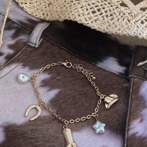 Not My First Rodeo Charm Bracelet Gold