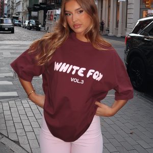 Offstage Oversized Tee Red Velvet