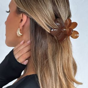 Pick The Flowers Hair Clip Brown