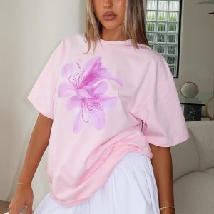 Power Of Possibility Oversized Tee Baby Pink