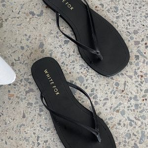 Roma Thong Sandals Black