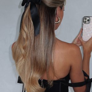 Sweet Serenity Bow Hair Clip Black