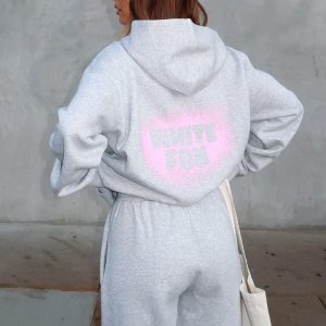 11th Street Keeping It Real Oversized Hoodie Jelly Bean