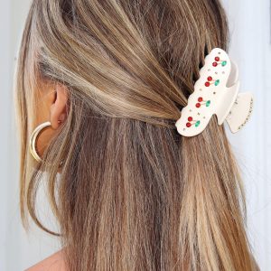 Cherry Love Hair Clip Cream