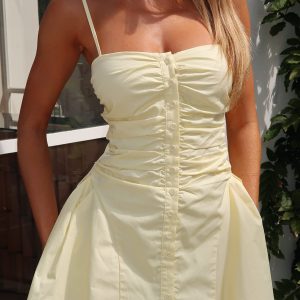 Field Day Mini Dress Lemon