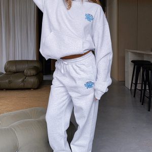 With Love Always Sweatpants Grey Marle