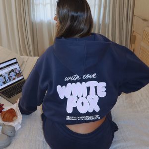 With Love Always Oversized Hoodie Navy