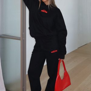 With Love In The Moment Sweatpants Black