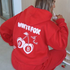 With Love In The Moment Oversized Hoodie Red