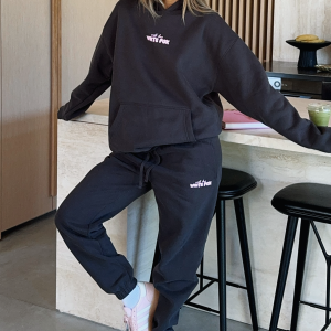 With Love In The Moment Sweatpants Charcoal
