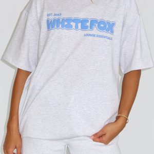 Give It A Try Oversized Tee Grey Marle